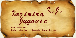 Kazimira Jugović vizit kartica